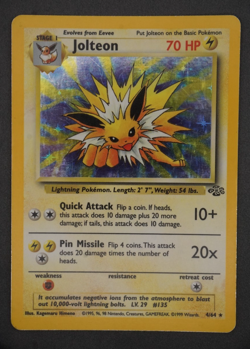 Jolteon 4/64 - Jungle Set - Holo Rare - Pokemon TCG - HP - Vintage 1999 - Image 1