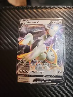 Pokemon TCG Arceus VSTAR Metal Card 123/172 and Arceus v Metal - Image 4