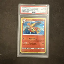 2022 POKEMON SWSH BLACK STAR PROMO #075 SPECIAL DELIVERY CHARIZARD-HOLO PSA 8 - Image 1