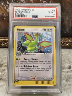 2003 Pokemon Ex DRAGON #4 FLYGON Holo PSA 6 - Image 1