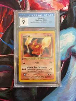Pokemon Slugma 53/64 Neo Revelation 1st Edition CGC 9 Mint - Image 1