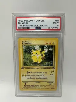 1999 POKEMON JUNGLE 1ST ED #60 PIKACHU PSA 9 - Image 1