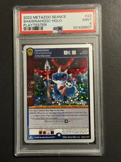 PSA 9 MINT MetaZoo Shawnahooc PLAYTESTER Seance 22/165 Full Holo Rare Card - Image 1