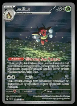 Pokemon Cards Ledian 144/142 Stellar Crown Illustration Rare NM - Image 1