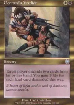 1 x Gerrard's Verdict - Apocalypse - Moderate Play - MTG - Image 1