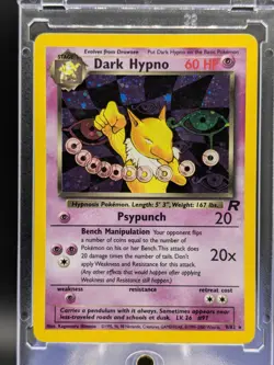Dark Hypno 9/82 Holo Rare LP Pokemon Card Rocket set - Image 1