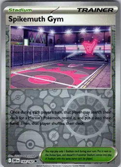 Pokemon | SV10: Destined Rivals | Spikemuth Gym | 169/182 | Reverse Holo | NM - Image 1