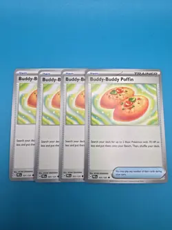 4x Buddy-Buddy Poffin 101/131 x4 - Prismatic Evolutions - Pokemon TCG - Playset - Image 1