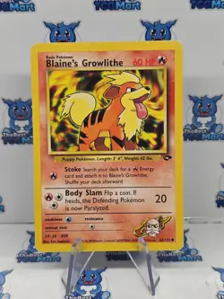 Pokemon Blaine's Growlithe Gym Challenge 62/132 HP - Image 1