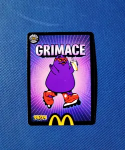 Grimace 09/24 Mcdonalds Trading Cards 2026 UnRedeemed trading card - free drink - Image 1