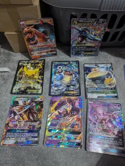 Huge Jumbo Pokemon Card Bundle - Pikachu Ex, Mewtwo, Charizard, Blastoise Etc - Image 1