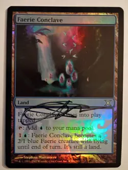 Magic The Gathering - 1x Signed Foil Faerie Conclave (mtg) 10th edition - Image 1