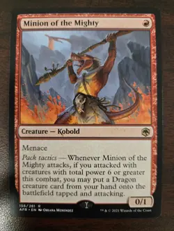 Minion of the Mighty NM Adventures in the Forgotten Realms Regular MTG FREE SHIP - Image 1