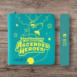 Vault X - 12 Pocket XL eXo-Tec Zip Binder Folder - Teal Pokemon Ascended Heroes - Image 1