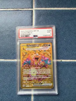 Pokemon TCG Charizard ex Hyper Rare SV03 Obsidian Flames Holo PSA 9 #228/197 - Image 1