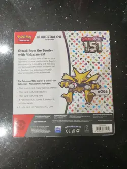 (1) Pokemon Scarlet & Violet Alakazam EX Collection Box New Sealed - Image 3