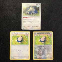 Pokemon TCG Snorlax 109/149 Uncommon Reverse Holo Card Lot of 3 151 - Image 1