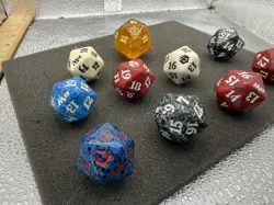 Mixed Lot Of 10x Magic The Gathering D20 Dice MTG Life Counters Spindowns - Image 5