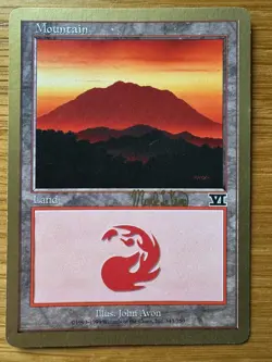 Magic The Gathering Tokyo 1999 World Championships MOUNTAIN VI Land MTG - Image 1