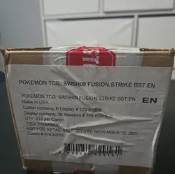 1ST PRINT! SEALED POKEMON SWSH08 FUSION STRIKE Booster Box Case! FAST SHIP! - Image 1