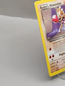 Pokemon Gym Heroes Rocket's Hitmonchan Holo Rare W/Swirl 🌀🌀17/132 LP - Image 3