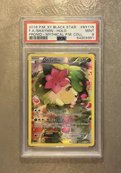 Shaymin XY115 - Graded Black Star Promo Pokemon TCG - PSA 9 Mint - Image 1