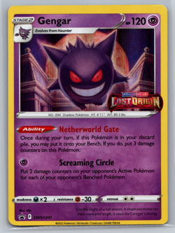Pokemon Gengar - SWSH241 - Black Star Promo - Lost Origin Prerelease STAMP NM 04 - Image 1