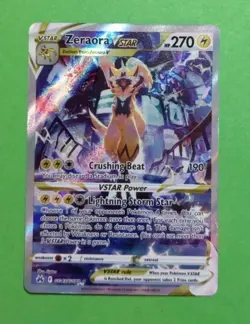 Zeraora VSTAR GG43/GG70 Crown Zenith: Galarian Gallery Holo Pokemon, NM - Image 1