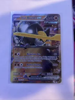 Pokemon TCG Iron Boulder EX Hyper Rare SV05: Temporal Forces NM Condition - Image 2