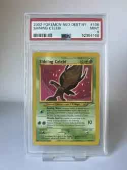 Pokemon Shining Celebi 106/105 Neo Destiny PSA 9 Mint - Image 1