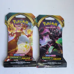 Qty.2 Pokemon TCG Sword & Shield | Darkness Ablaze | Sleeved Booster Pack New - Image 1