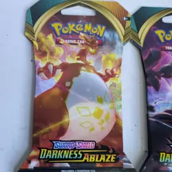 Qty.2 Pokemon TCG Sword & Shield | Darkness Ablaze | Sleeved Booster Pack New - Image 2