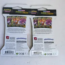 Qty.2 Pokemon TCG Sword & Shield | Darkness Ablaze | Sleeved Booster Pack New - Image 4