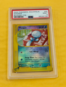 2003 Pokemon Aquapolis Wooper Reverse Holo Foil #66/147 PSA 9 MINT - Image 1