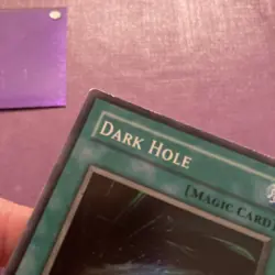 YUGIOH Super Rare Dark Hole LOB-E041 1st Edition LP Excellent - Image 3