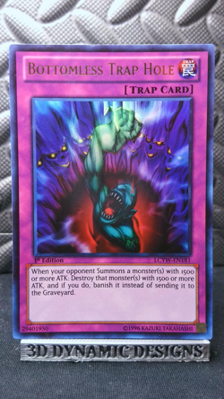 | Yugioh Bottomless Trap Hole LCYW-EN181 1st Ultra Rare Legendary Yugi NM- 🔥 | - Image 1
