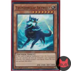 Yugioh Thunderclap Skywolf SECE-EN036 Super Rare 1st Edition NM - Image 1