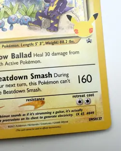 Pokemon TCG Light Toxtricity Holo Black Star Promo Card #SWSH137 2021 - Image 5