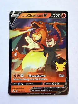 Lances Charizard V SWSH133 Promo Rare Normal Sized Pokemon Card NM - Image 1
