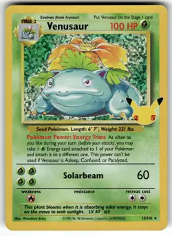 Venusaur 15/102 Celebrations: Classic Collection NM Pokemon Card TCG - Image 1
