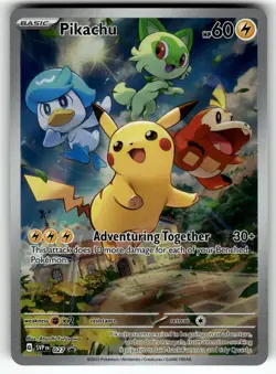 Pikachu - 027 SV: Scarlet & Violet Promo Cards NM Pokemon Card TCG - Image 1