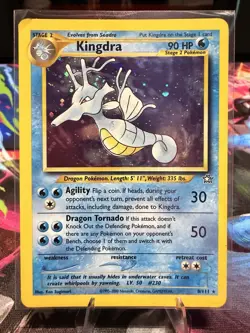 Pokemon Kingdra 90HP Neo Genesis 8/111 Holo Rare Stage 2 Card - Image 1