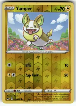 Yamper - (#58 Pikachu Stamped) 074/202 Battle Academy 2022 LP Pokemon Card TCG - Image 1