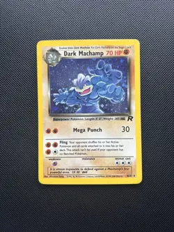 Pokemon Card Team Rocket Set Holo Dark Machamp 10/82 WOTC - Image 1