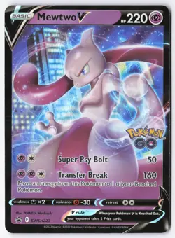 Mewtwo V Holofoil Promo SWSH: Sword & Shield Promo Cards SWSH223 NM - Image 1