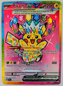 Pokemon TCG Pikachu ex 277/217 Ascended Heroes Special Illustration Rare NM SIR - Image 1