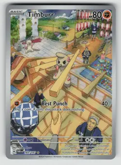 Timburr 183/167 Illustration Rare Twilight Masquerade Pokemon NM - Image 1