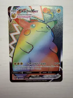 Pikachu VMAX Secret Rare 188/185 Vivid Voltage Holo Full Art Pokemon Card NM - Image 1