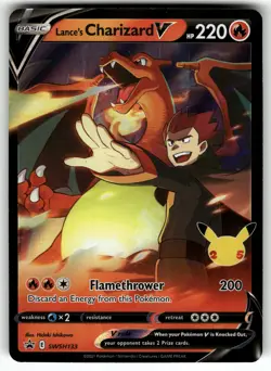 Lance's Charizard V SWSH133 SWSH: Sword & Shield Promo Cards NM Pokemon Card TCG - Image 1