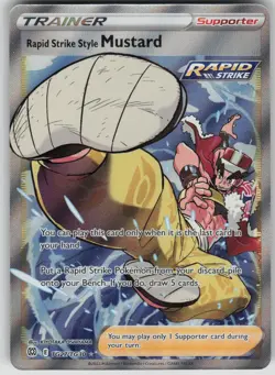 Pokemon TCG Rapid Strike Style Mustard Brilliant Stars Trainer Gallery TG27/TG30 - Image 1